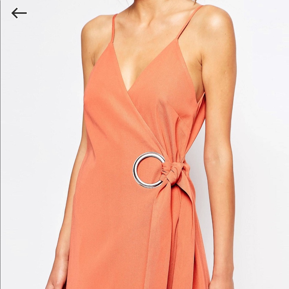 On The Line Wrap Dress Orange C/Meo Collective View 6